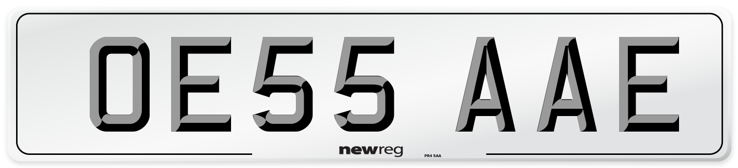OE55 AAE Number Plate from New Reg